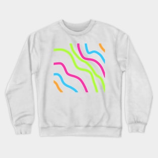 Colorful abstract stripes art design Crewneck Sweatshirt